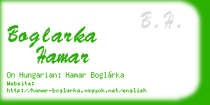 boglarka hamar business card